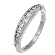 Art Deco diamond 14k white gold eternity band