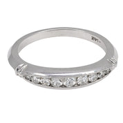 Art Deco diamond 14k white gold eternity band