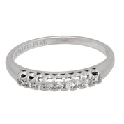 Art Deco diamond platinum wedding band