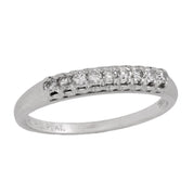 Art Deco diamond platinum wedding band