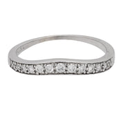 Vintage diamond 14k white gold wedding band