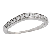 Vintage diamond 14k white gold wedding band