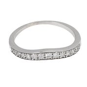 Vintage diamond 14k white gold wedding band