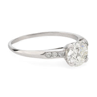 GIA 1.06 carat old European cut diamond platinum engagement ring