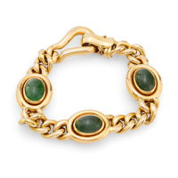 Vintage Italian 18k yellow gold tourmaline bracelet