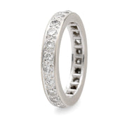 Vintage 18k white gold diamond eternity band