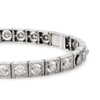 French Art Deco platinum diamond bracelet