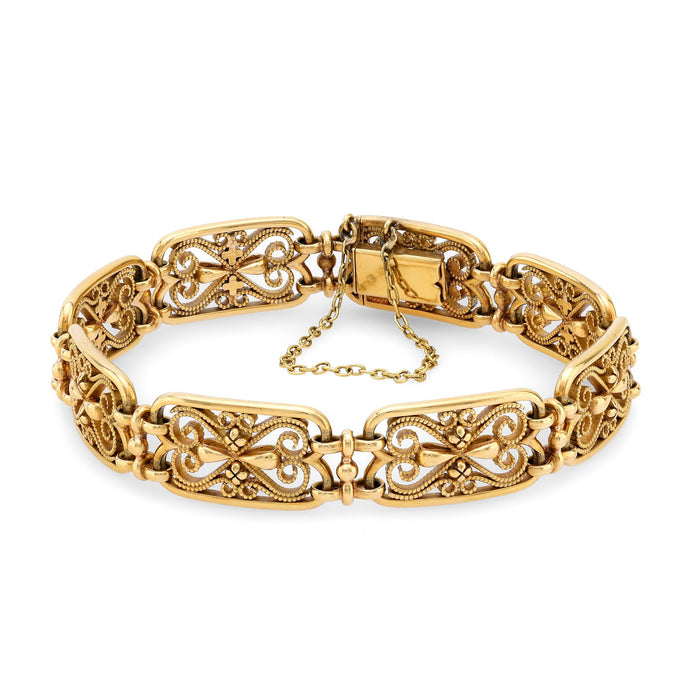 Antique french 18k yellow gold bracelet