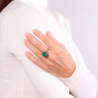 Edwardian chalcedony diamond 14k rose gold silver cluster ring