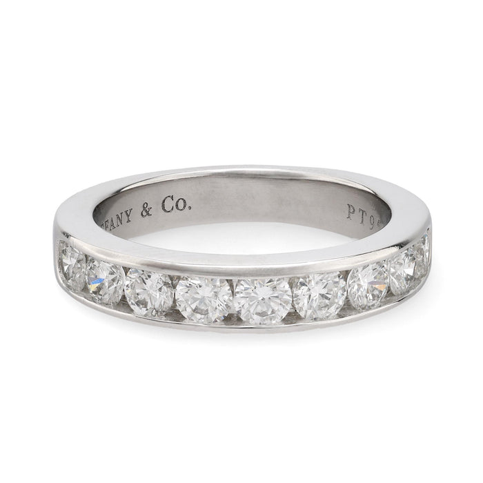 Tiffany & Co. diamond platinum half eternity wedding band