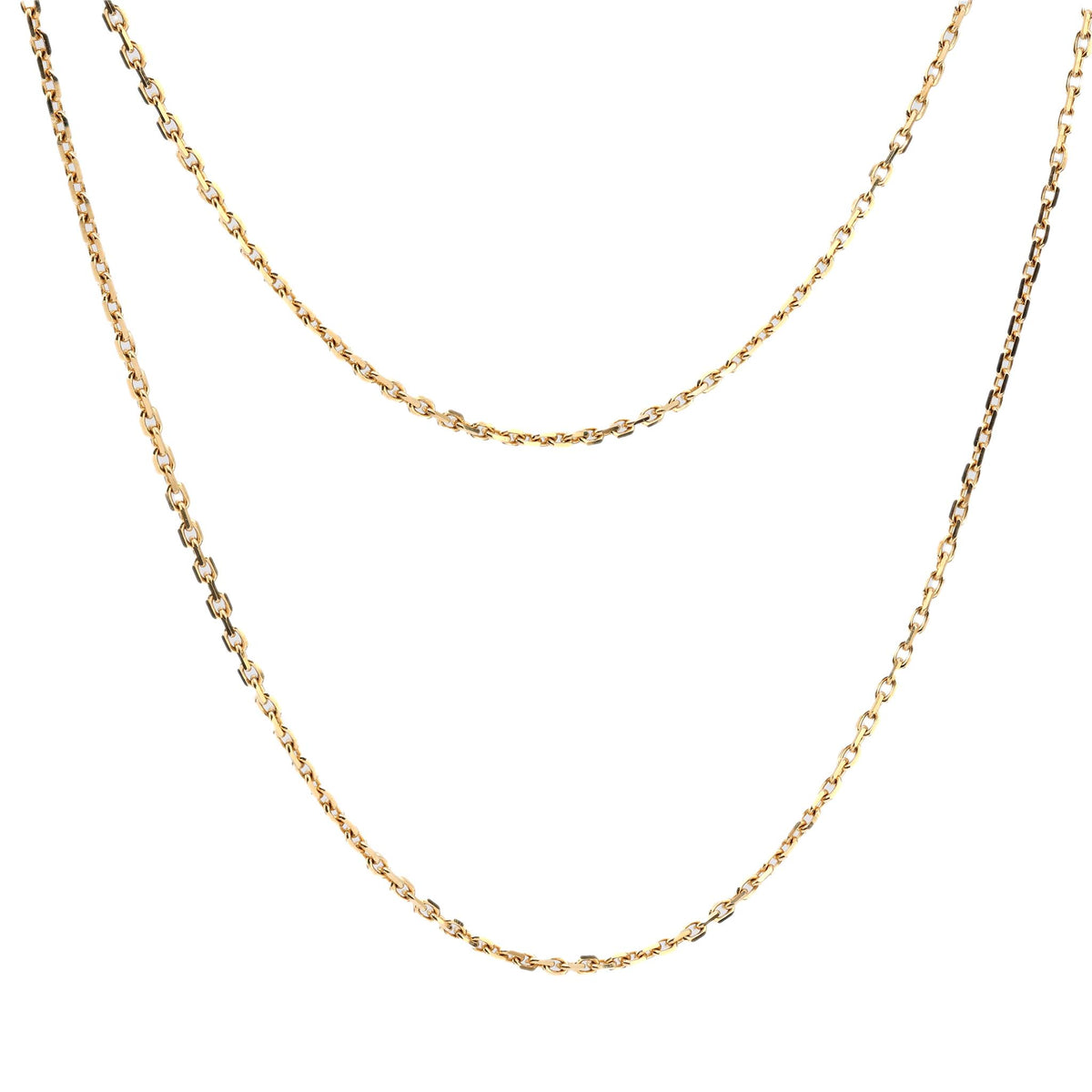 Van Cleef & Arpels French 18k yellow gold chain necklace