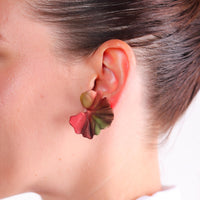 JAR Paris aluminum and 18k yellow gold "Geranium" earrings