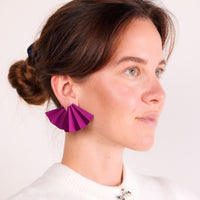 JAR Paris titanium purple "Fan" earrings