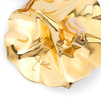 Jar Paris aluminum and 18k yellow gold "Morning Glory" earrings