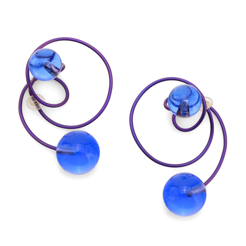 Jar Paris titanium and venetian glass "Carnival a Venise" earrings