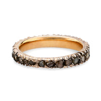 Georgian rose cut diamond yellow gold silver eternity band