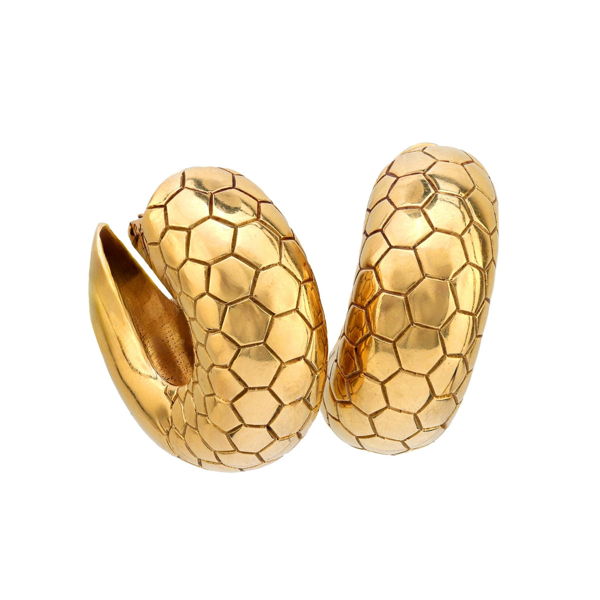 O.J. Perrin French 18k yellow gold hoop earrings