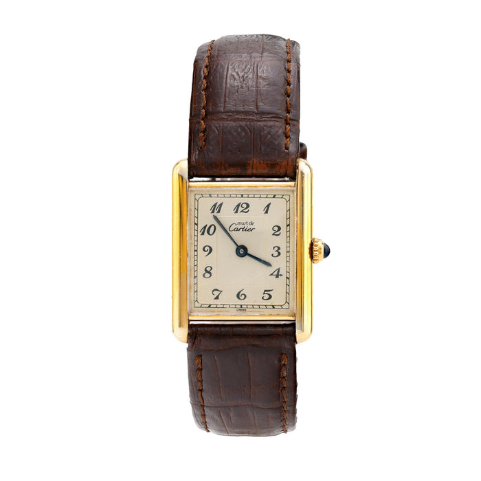 Cartier Paris gold plated Tank watch