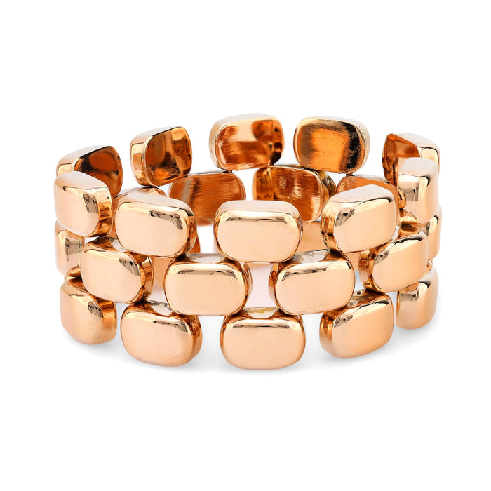 Retro 14k rose gold chunky bracelet