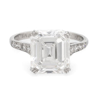 Tiffany & Co. Art Deco GIA 5.03 carat diamond platinum engagement ring