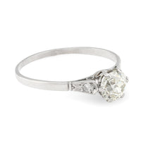 Edwardian 0.75 carat platinum diamond solitaire ring