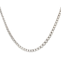 Vintage Inspired 14.58 carat total diamond weight platinum riviera necklace