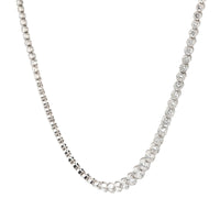 Vintage Inspired 14.58 carat total diamond weight platinum riviera necklace