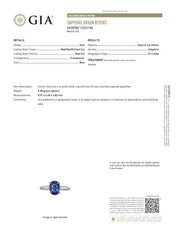 Vintage 2.62 carat sapphire diamond platinum ring