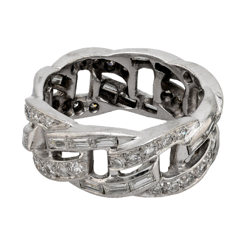 Art Deco diamond platinum band