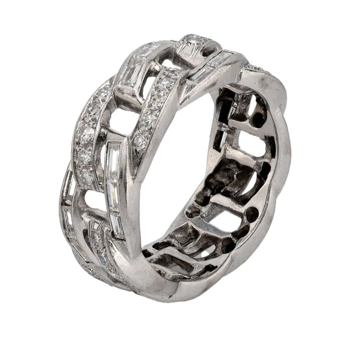 Art Deco diamond platinum band