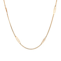 Antique 14k yellow gold fancy link necklace