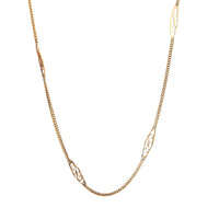 Antique 14k yellow gold fancy link necklace