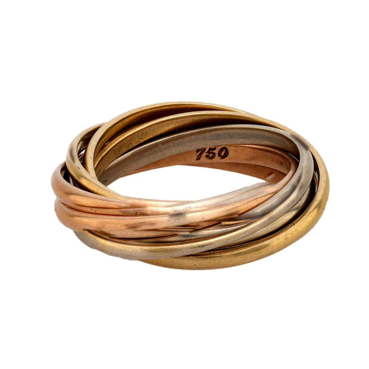 Cartier Paris 18k gold trinity 7 row band