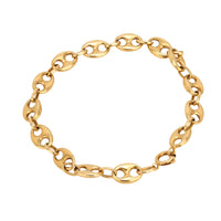 Vintage 18k yellow gold mariners chain bracelet