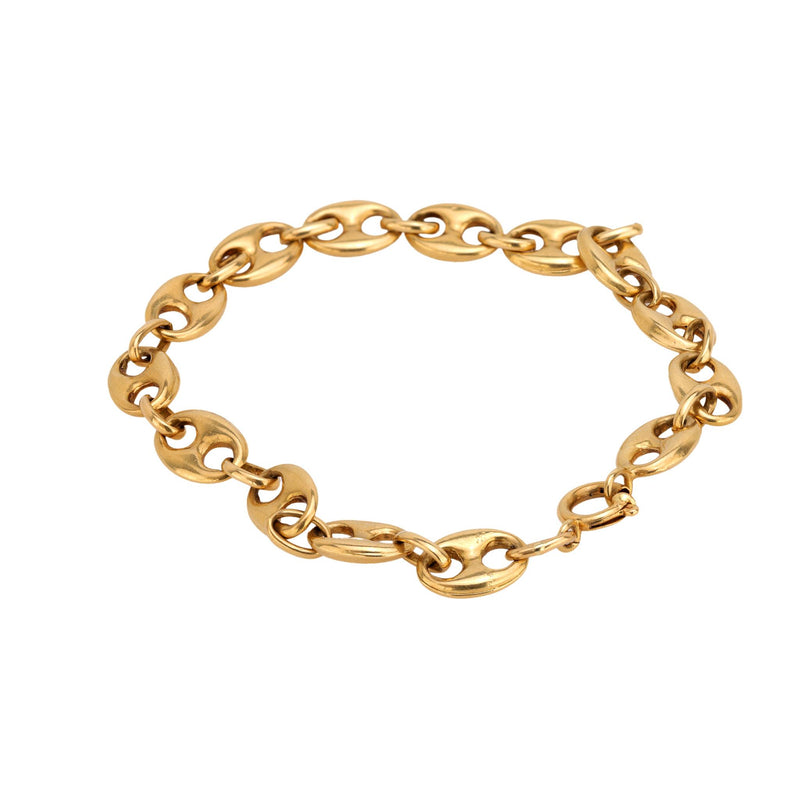 Vintage 18k yellow gold mariners chain bracelet