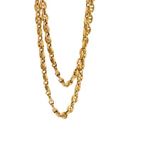 Vintage 18k yellow gold mariners link chain necklace