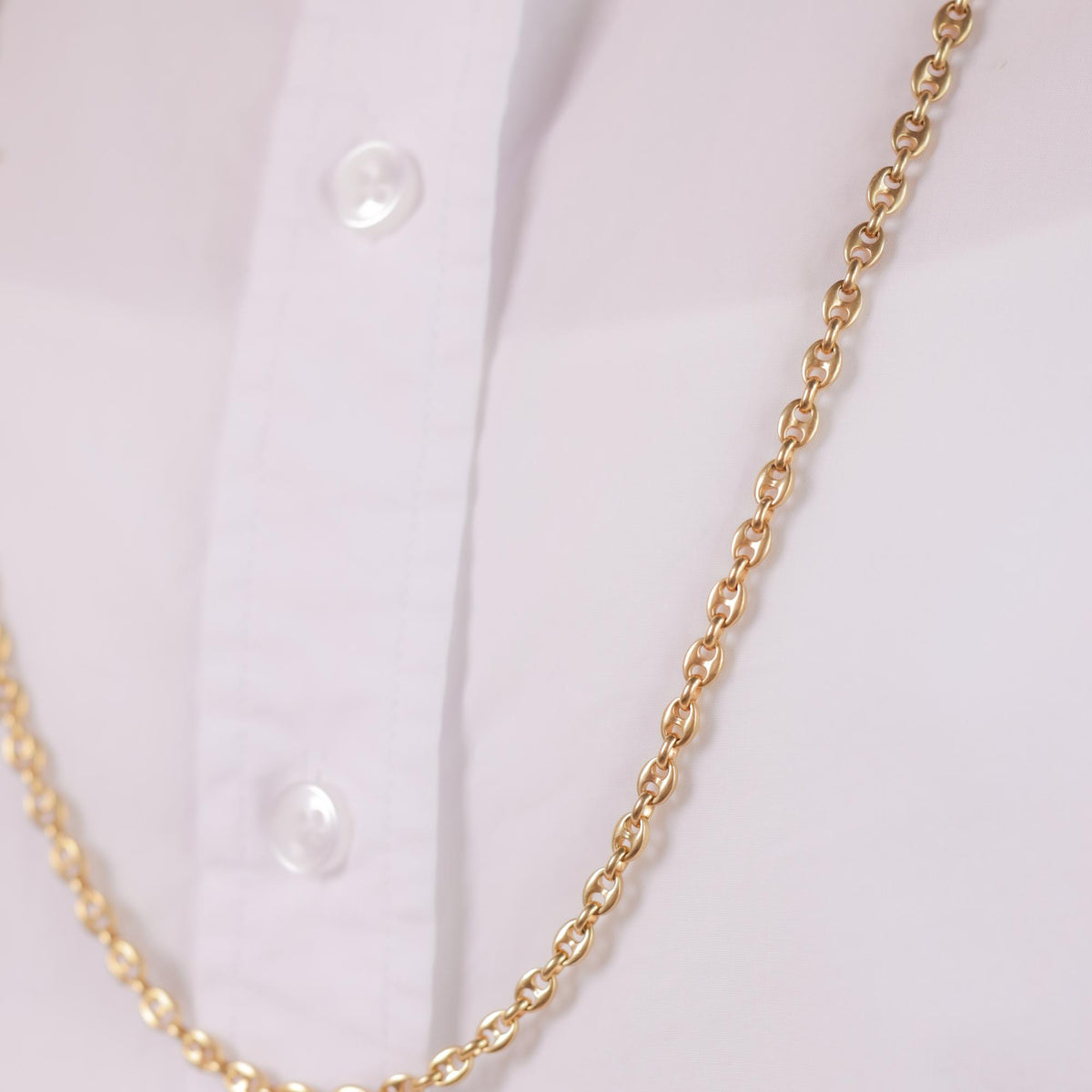 Vintage 18k yellow gold mariners link chain necklace