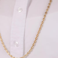 Vintage 18k yellow gold mariners link chain necklace