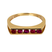 Retro ruby 14k yellow gold ring