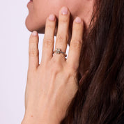 French GIA 1.19 carat diamond 18k white gold solitaire engagement ring