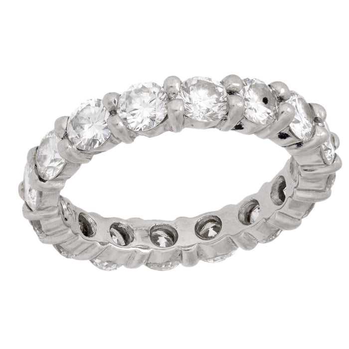 Vintage 2.60 carat total weight diamond platinum wedding band