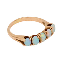 Vintage opal 14k yellow gold five stone ring