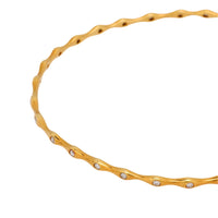 Ippolita diamond 18k yellow gold bangle