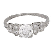 Edwardian diamond platinum engagement ring
