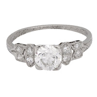 Edwardian diamond platinum engagement ring