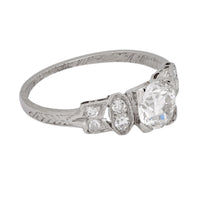 Edwardian diamond platinum engagement ring
