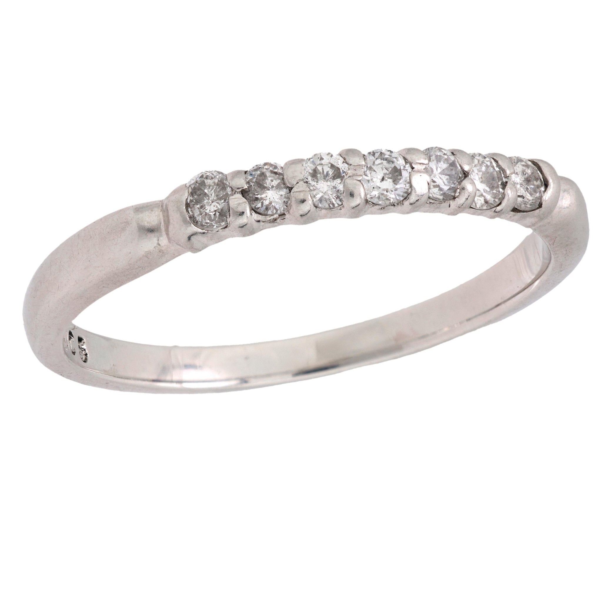 Mid Century diamond platinum wedding ring