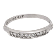 Art Deco diamond platinum wedding band