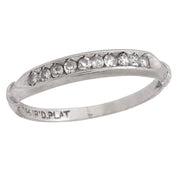 Art Deco diamond platinum wedding band