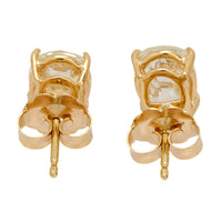 GIA 2.02 carat total weight diamond 14k yellow gold stud earrings